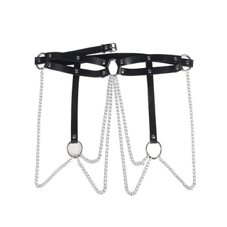 Chaine Bague Cuir Ceinture Subblime - vue de profil