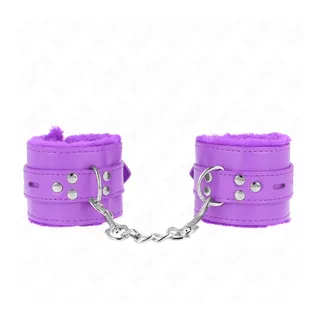 Menottes érotiques Appui-poignets Doublés Fourrure Trous Kink