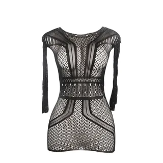 Robe Courte en Résille avec Dos Nu Subblime - vue 10