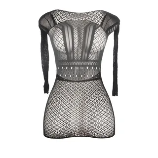 Robe Courte en Résille avec Dos Nu Subblime - avec sa base