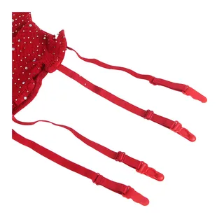 Bodystocking Resille Gants Diamants rouge Subblime - détail de la commande