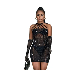 Robe Résille avec Strass Subblime - vue de profil