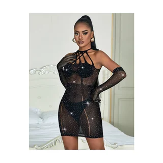 Robe Résille avec Strass Subblime - vue de profil