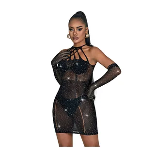 Robe Résille avec Strass Subblime - vue en gros plan