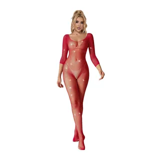 Bodystocking Résille Losanges Manches Subblime - avec son échelle de taille