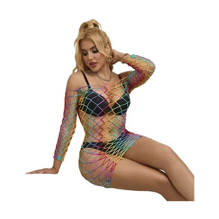 Robe Résille Manches Longues Arc-En-Ciel Subblime - accessoires fournis