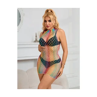 Robe Résille sans Manches Col Montant Arc-En-Ciel Subblime - avec son échelle de taille