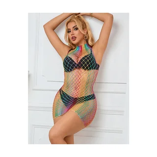 Robe Résille sans Manches Col Montant Arc-En-Ciel Subblime - accessoires fournis