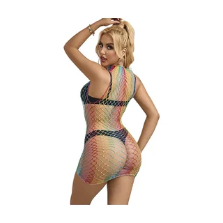Robe Résille sans Manches Col Montant Arc-En-Ciel Subblime - détail de la commande