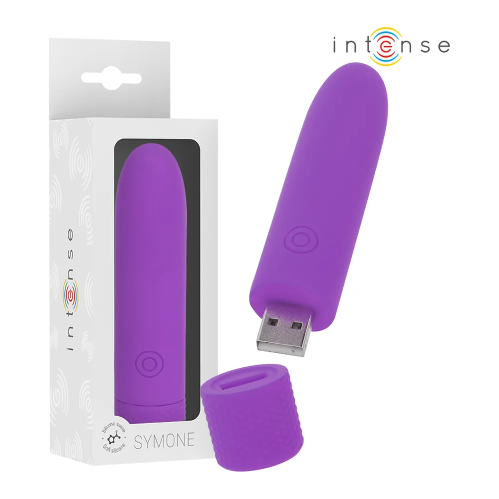 Vibromasseur Symone Bullet Vibrant Rechargeable Violet
