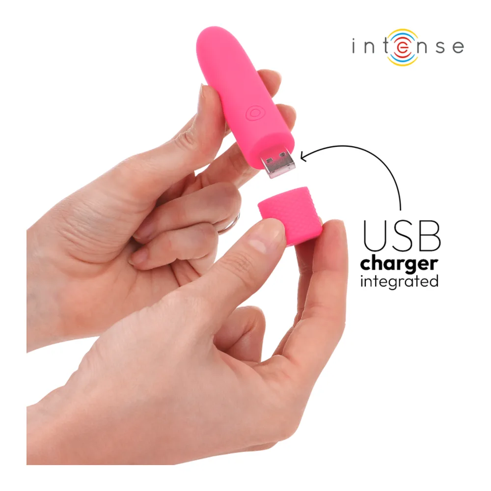 Vibromasseur Symone Bullet Vibrant Rechargeable Rose