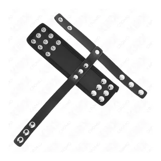 Anneau Cage Pénis Cuir Sangle Séparation Kink vue 5