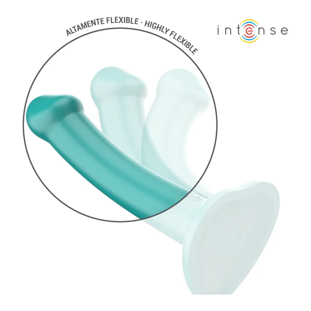 Vibromasseur silicone turquoise télécommandé rechargeable, autre vue 5