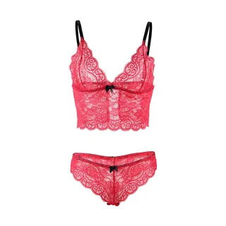 Chemisier de Nuit en Soie et Dentelle + Culotte Subblime - accessoires fournis