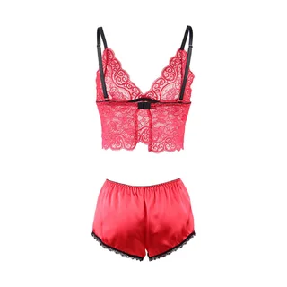 Chemisier de Nuit en Soie et Dentelle + Culotte Subblime - vue de dos
