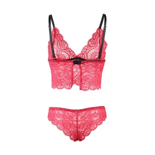 Chemisier de Nuit en Soie et Dentelle + Culotte Subblime - avec son échelle de taille