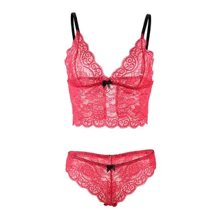 Chemisier de Nuit en Soie et Dentelle + Culotte Subblime - avec sa base