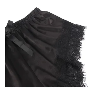 Chemise de Nuit Décontractée en Soie + Pantalon noir Subblime - avec son échelle de taille