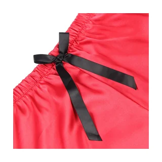 Chemise de Nuit Décontractée en Soie + Pantalon noir/rouge Subblime - vue de profil