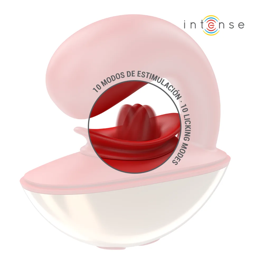 Vibrateur stimulateur rouge silicone rechargeable étanche 10 modes, autre vue 3