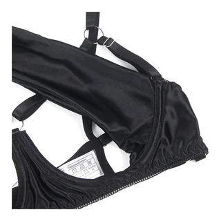 Ensemble Soutien-gorge avec Noeud Noir Réglable Subblime vue 39