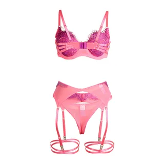 Ensemble Soutien-gorge Dentelle et Liens Jarretelles vue 16