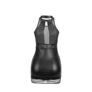 Robe Dos Nu avec Transparences Noire Subblime - détail de la texture