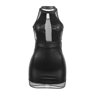 Robe Dos Nu avec Transparences Noire Subblime - vue de profil