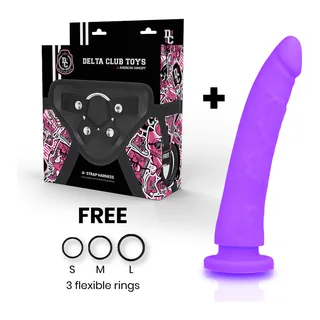 Toys Harnais Dong Silicone Delta Club - détail de la commande - Violet