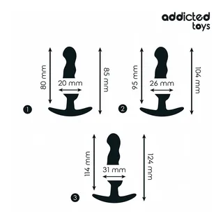 Lot de 3 Plug Anaux Modèle 1 Addicted Toys vue 6