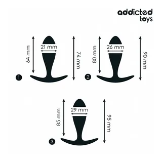 Lot de 3 Plug Anaux Modèle 2 Addicted Toys vue 6