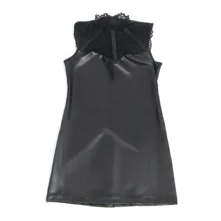 Nuisette Robe Cuir Col Dentelle Subblime