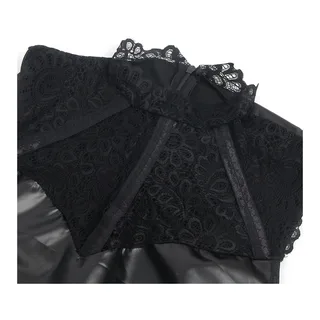 Robe Cuir Col Dentelle Subblime - vue en gros plan
