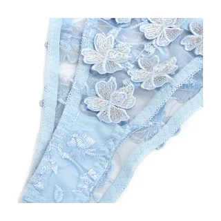 Ensemble Soutien-gorge et Culotte Brodés de Fleurs vue 22