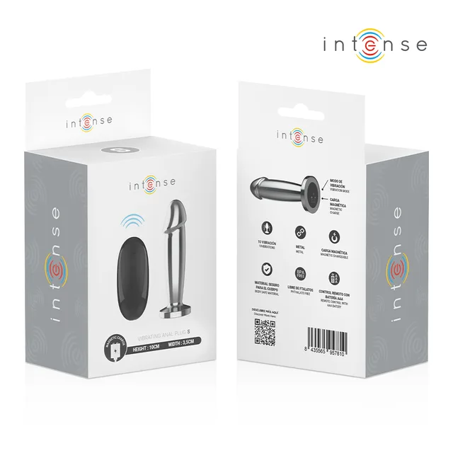 Plug anal vibrant gode métallique Intense