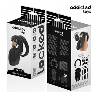 Cage Pénis Interdite Addicted Toys Locked - avec son échelle de taille