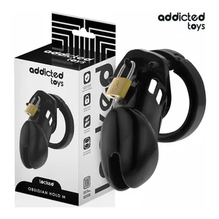Cage Pénis Obsidian Hold Addicted Toys Locked - vue de dos - Noir