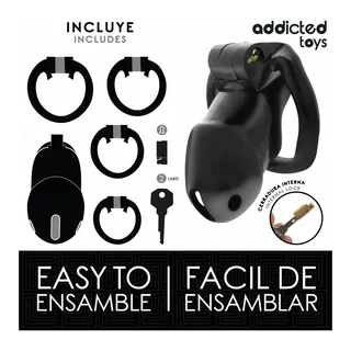 Mindnight Cell Cage Pénis Addicted Toys Locked - avec son échelle de taille - Blanc