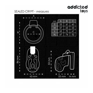 Cage de Chastete Scellee Addicted Toys - vue de profil