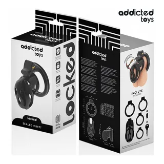 Cage de Chastete Scellee Addicted Toys - avec sa base