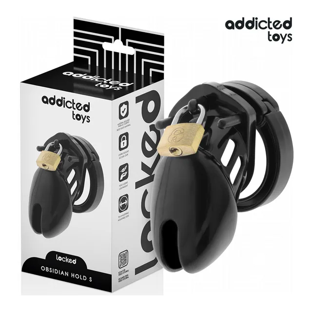 Cage de chasteté Obsidian Hold Addicted Toys