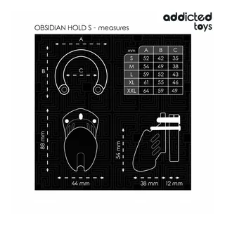 Cage Pénis Obsidian Hold Addicted Toys Locked - détail de la texture