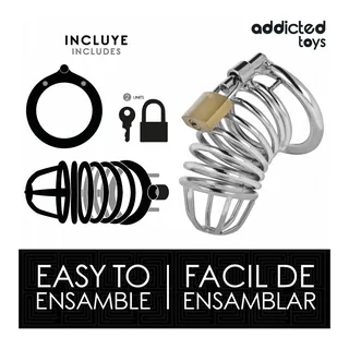 Cage Pénis Métal Iron Addicted Toys Locked - accessoires fournis