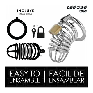 Cage Pénis Métal Iron Addicted Toys Locked - détail de la texture