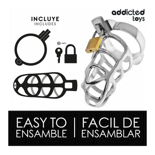 Cage de chasteté Silver Lock Addicted Toys - détail de la texture