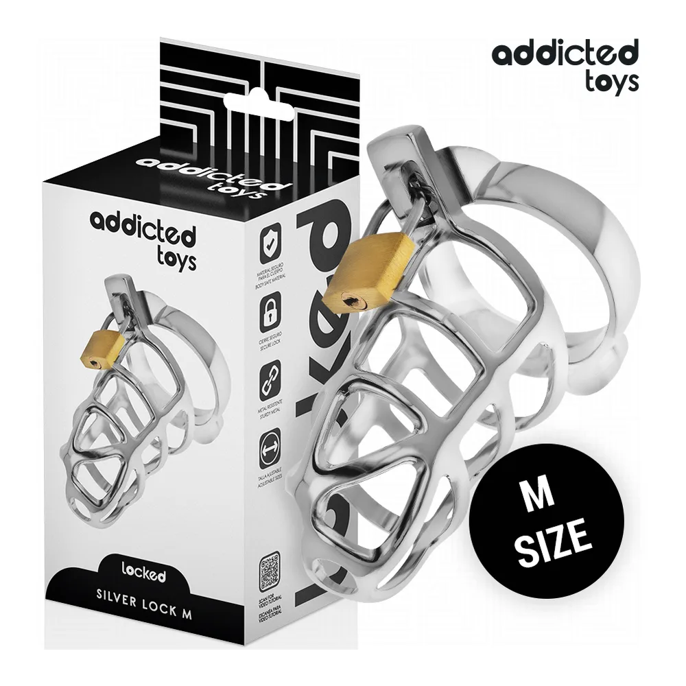 Cage de chasteté Silver Lock Addicted Toys