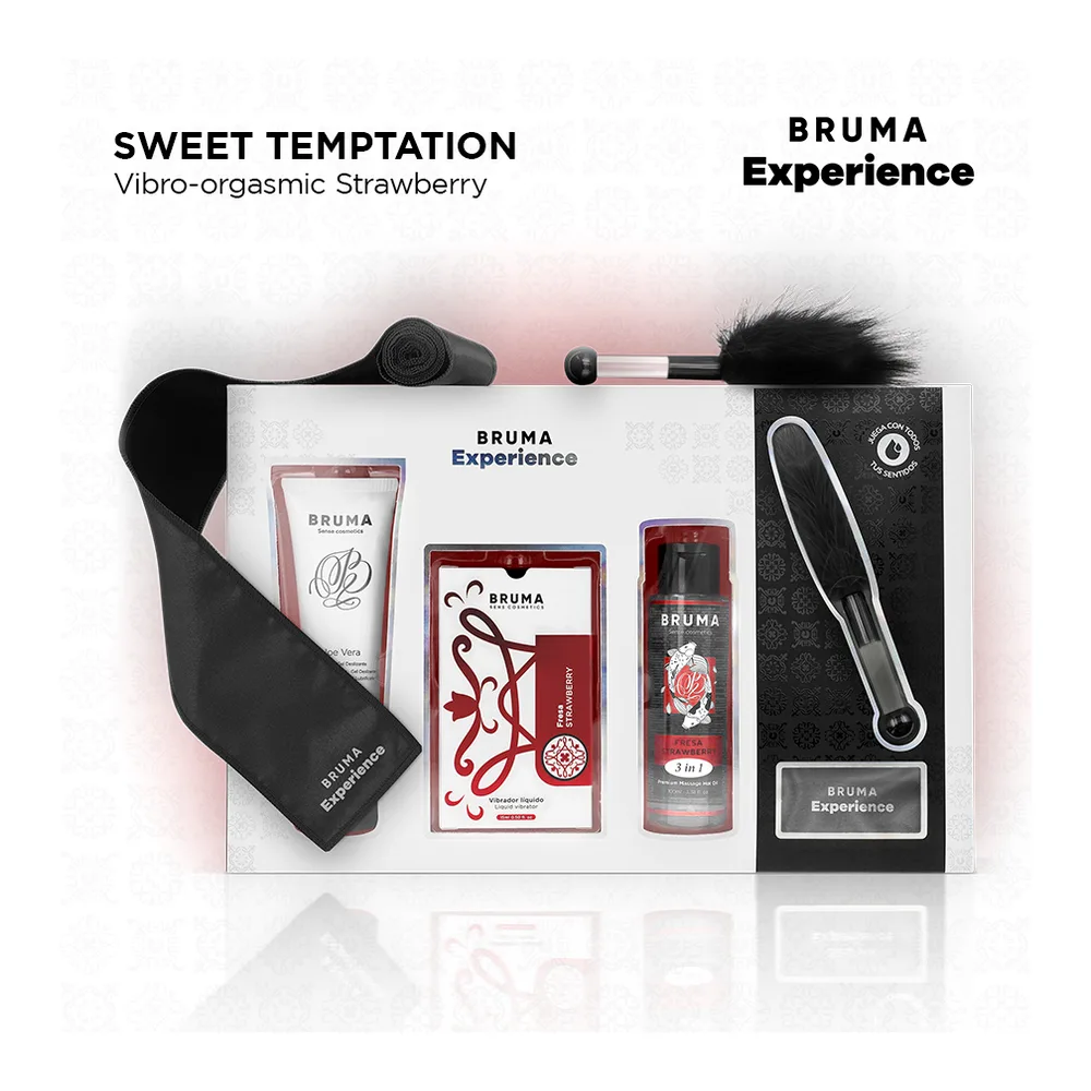 Huile de massage Kit Tentation Fraise vibro-orgasmique Bruma