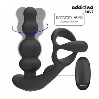 Masseur Prostate Rotatif Télécommande Addicted Toys - avec son échelle de taille