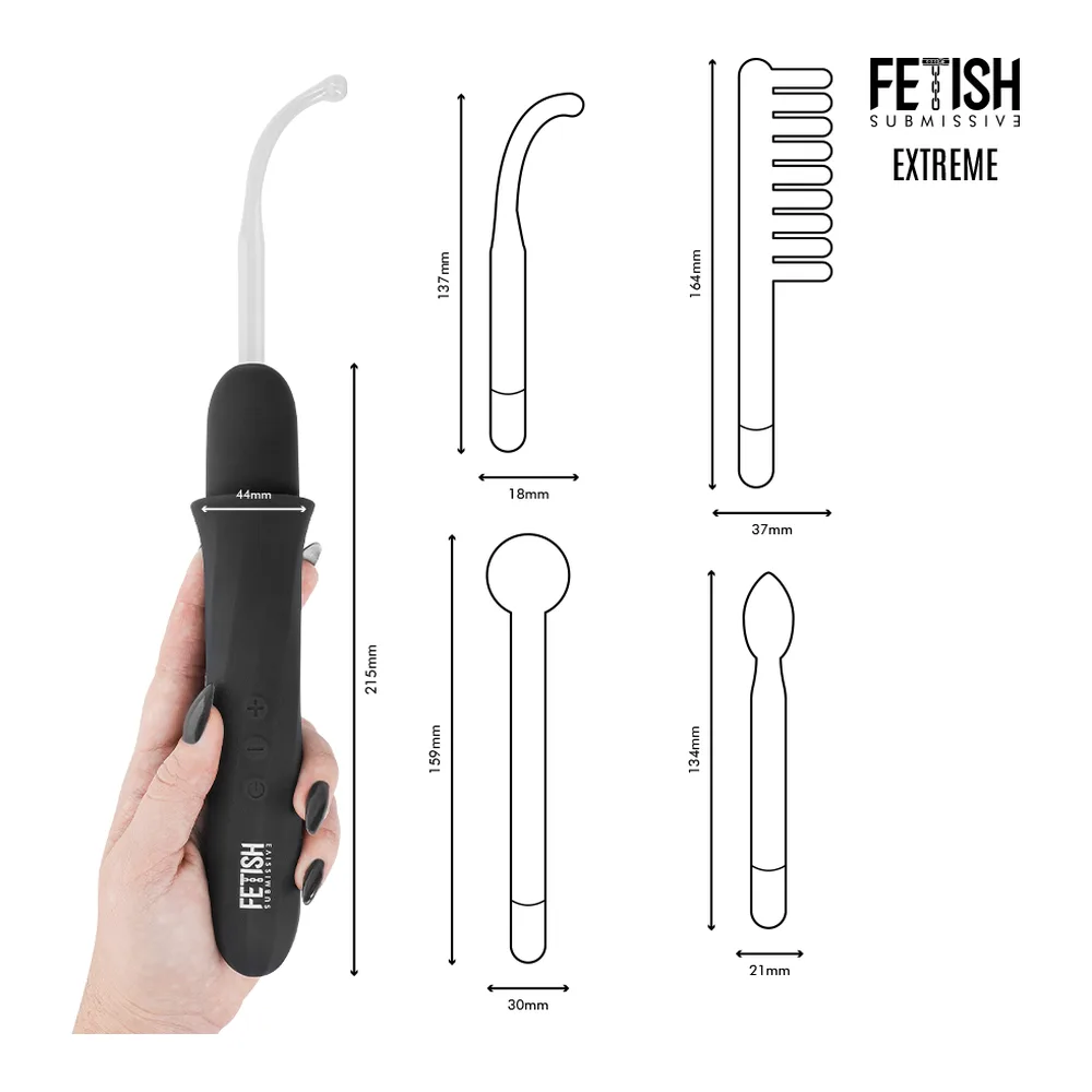 Wand Electrostimulation Fetish Submissive, en silicone coloris blanc