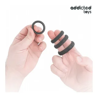 Ensemble d'Anneaux péniens Texturés Addicted Toys vue 3